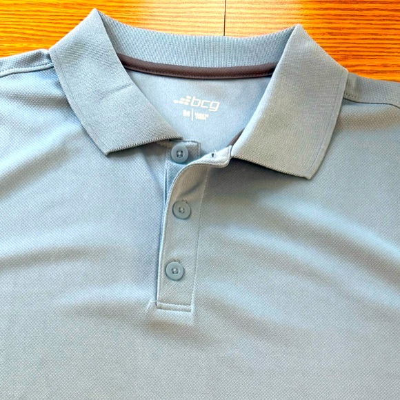 NWOT BCG Golf Polo Shirt Men's M Light Gray Blue - Picture 1 of 9